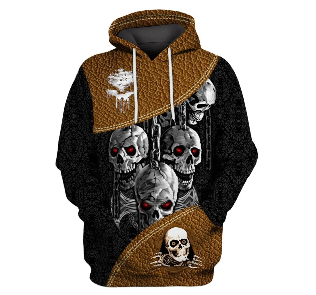 Personalized Skull Dark Art Mix Logo Sk-3dh-0k-1 - 3D Printed Pullover Hoodie