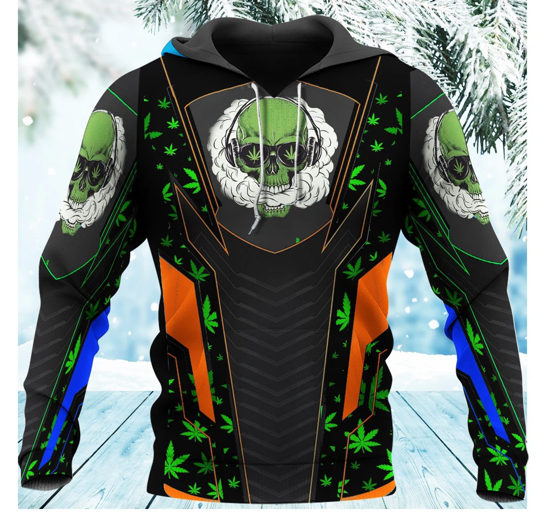 Personalized Skull Cool Sk-3dh-k2 - 3D Printed Pullover Hoodie