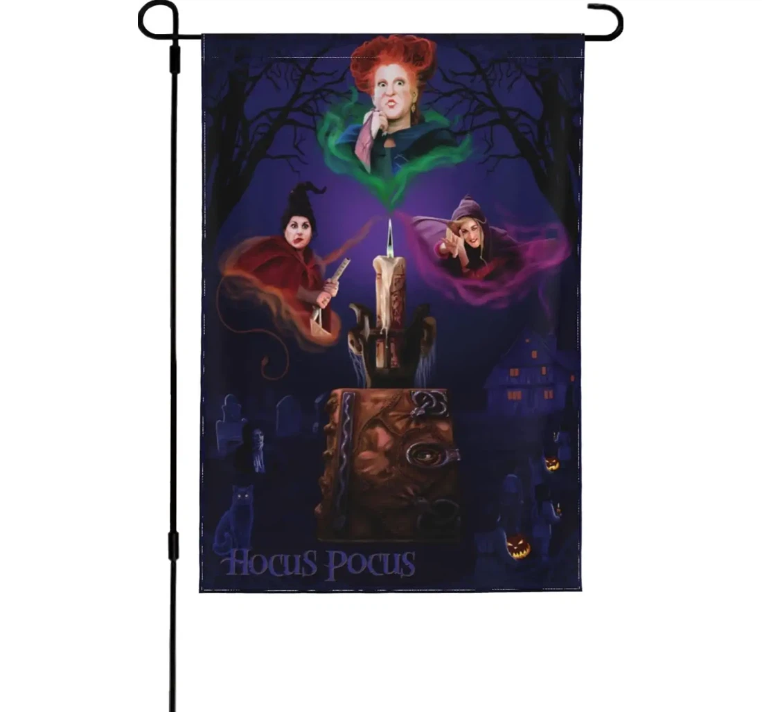 Halloween Hocus Pocus Halloween Halloween Seasonal Printed Both-Sides, UV And Fade - Resistant Flag