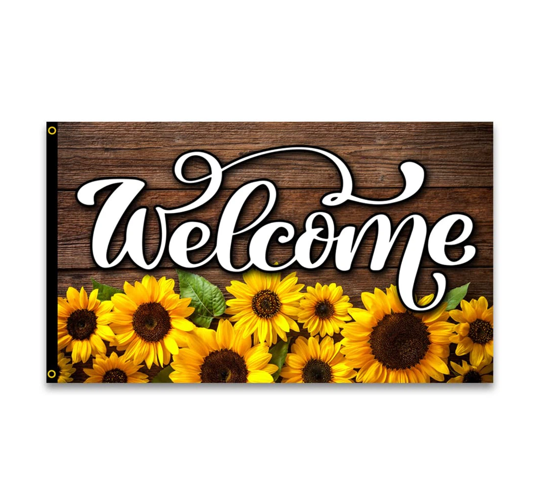 Sunflower The Usa 841098116705 Printed Both-Sides, UV And Fade - Resistant Flag