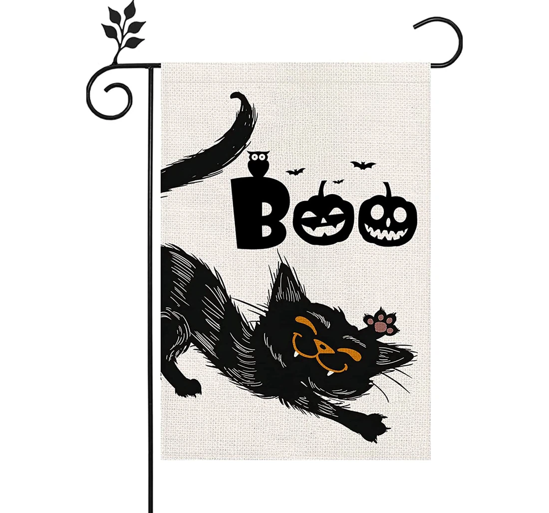 Halloween Boo Cat Halloween Halloween Printed Both-Sides, UV And Fade - Resistant Flag