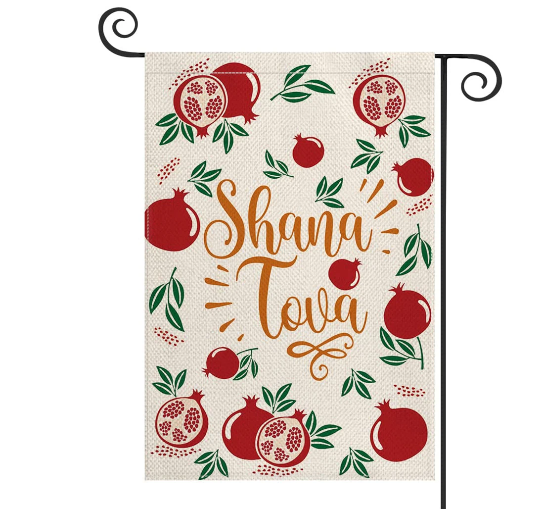 Colorlife Rosh Hashana 613 Pomegranate Shana Tova Printed Both-Sides, UV And Fade - Resistant Flag