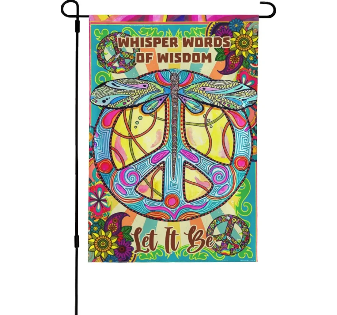 In Whisper Words Of Wisdom Let It Be Samll Summer Outside，garden，yard，house Printed Both-Sides, UV And Fade - Resistant Flag