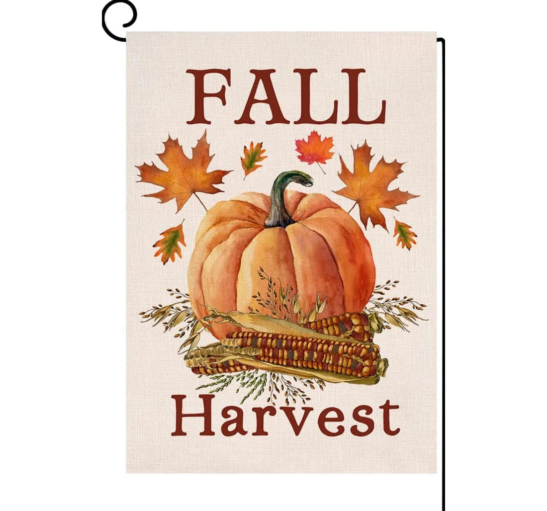 Fall Pumpkin Fall Harvest Corn Autumn Thanksgiving Bw164 Printed Both-Sides, UV And Fade - Resistant Flag