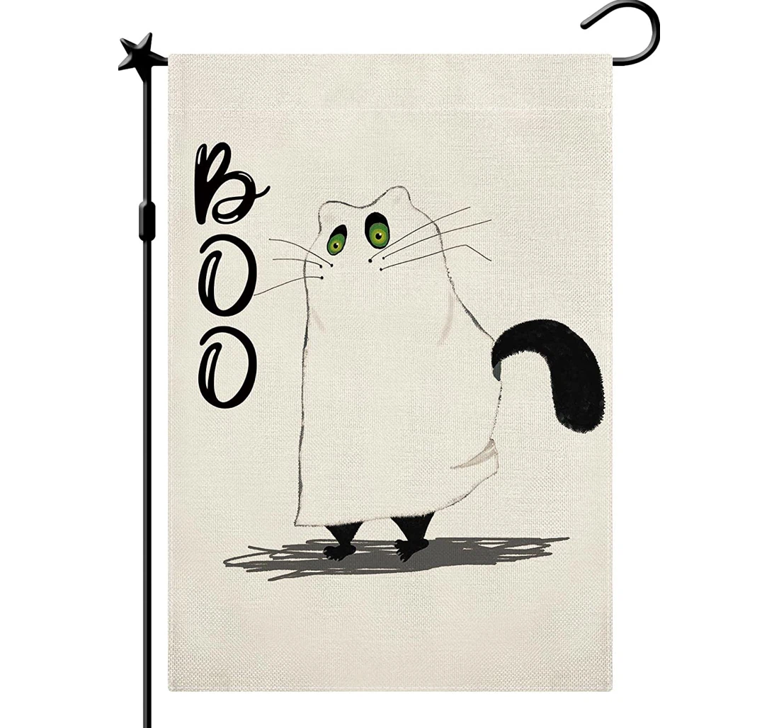 Cute Halloween Ghost Halloween Boo Halloween Cat Halloween Halloween In Printed Both-Sides, UV And Fade - Resistant Flag