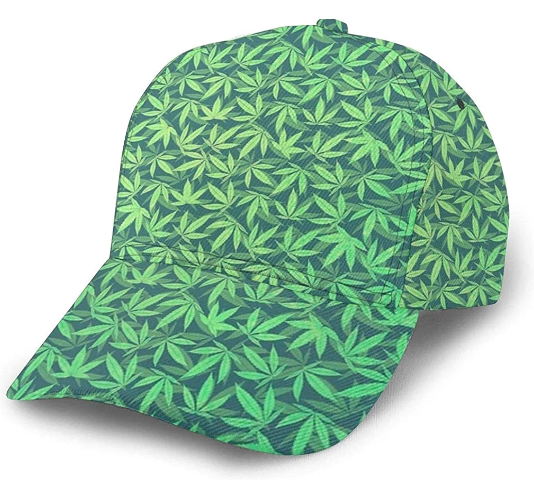 Personalized Marijuana Weed Green Unisex Snapback, Classic Baseball Cap