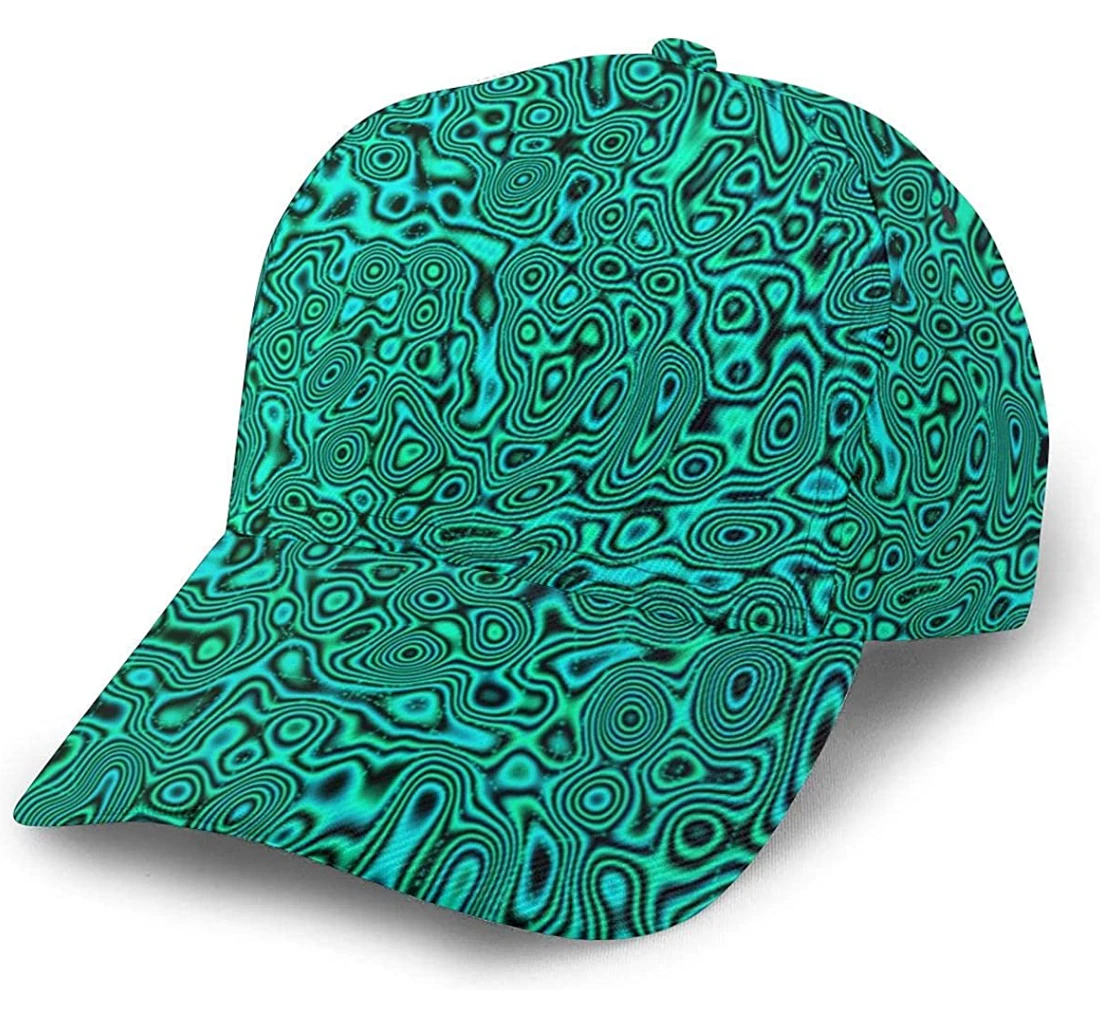 Personalized Green Trippy Unisex Snapback, Classic Baseball Cap