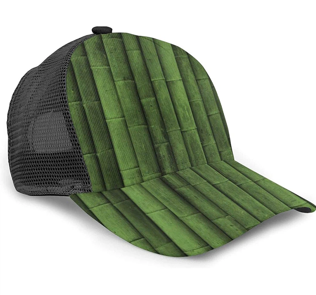 Personalized Green Bamboo Mesh Unisex Snapback, Classic Baseball Cap