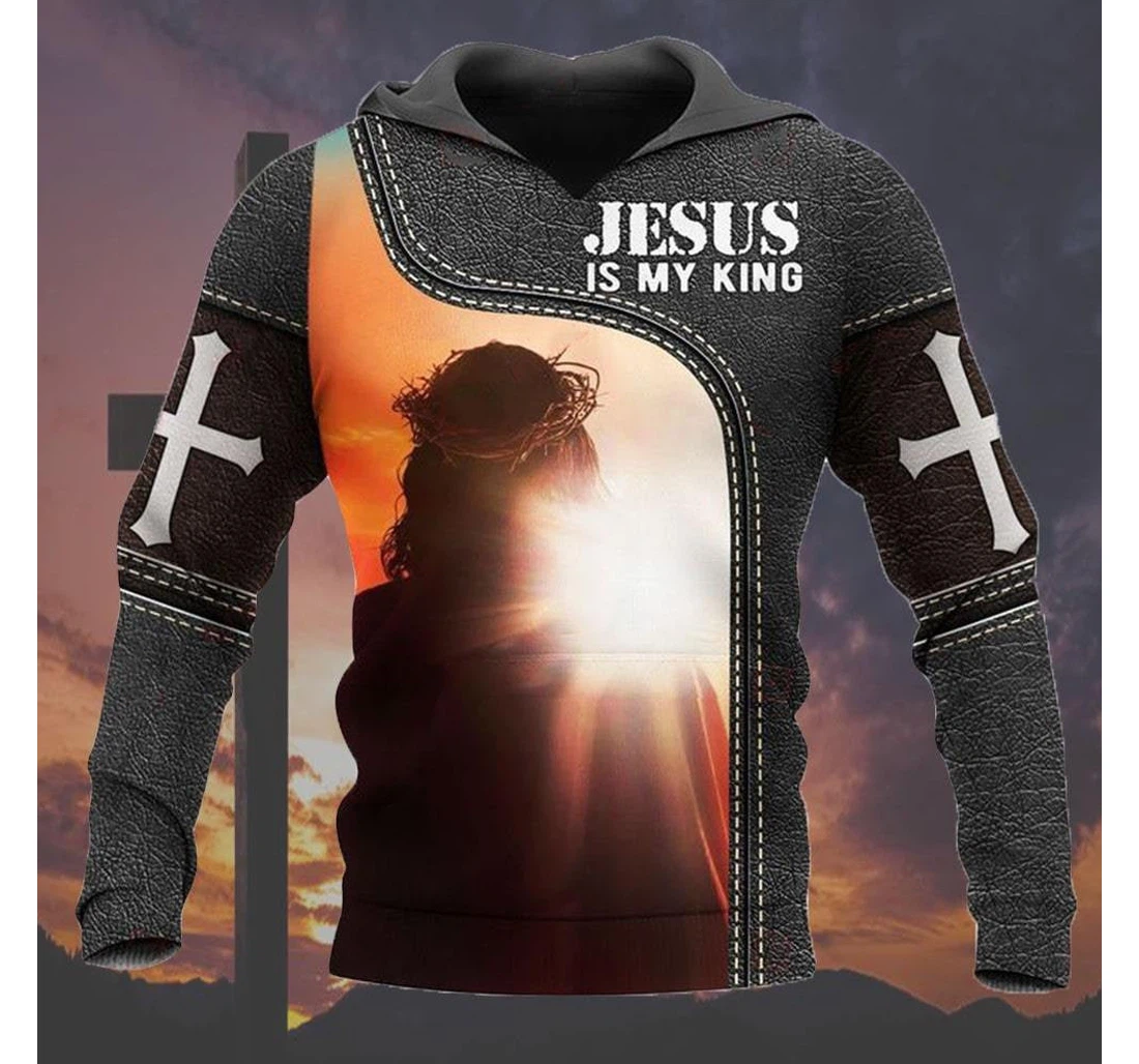 Personalized Jesus Is My King Jesus Christian - 3D Printed Pullover Hoodie