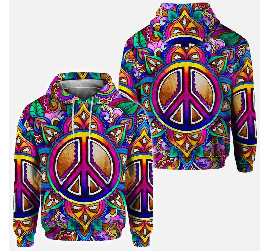 Personalized Hippie - 3D Printed Pullover Hoodie