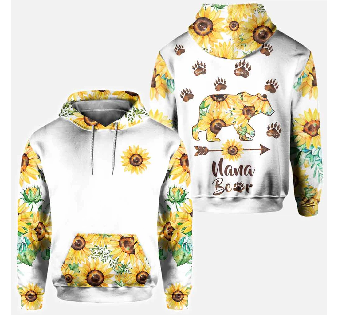 Grandma Bear Personalized Mother's Day - 3D Printed Pullover Hoodie