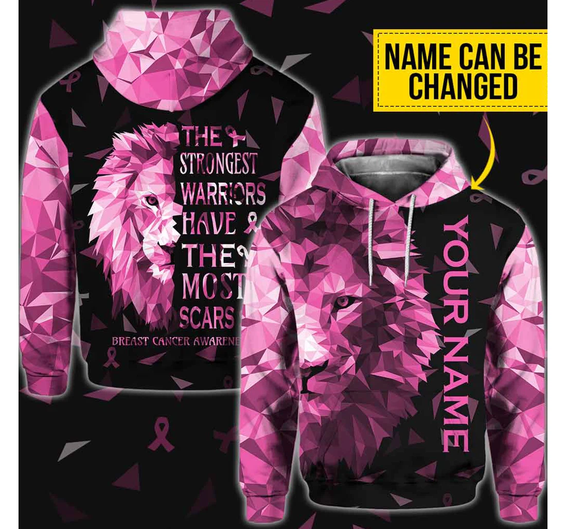 The Strongest Warriors Breast Cancer Awareness Personalized - 3D Printed Pullover Hoodie