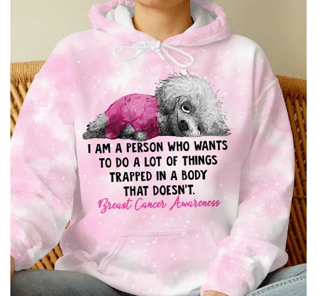 Personalized I Am A Person Breast Cancer Breast Cancer Awareness - 3D Printed Pullover Hoodie