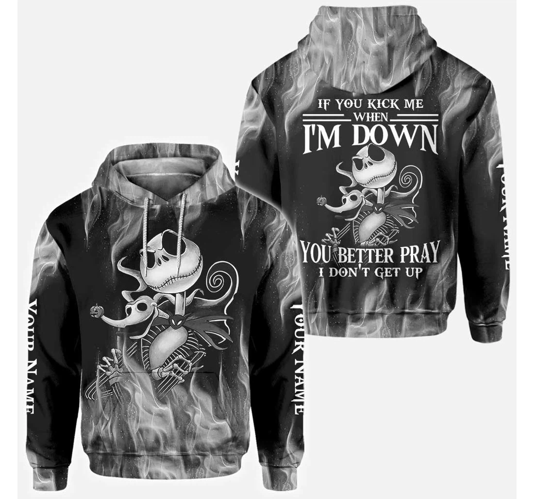 If You Kick Me Personalized Nightmare - 3D Printed Pullover Hoodie