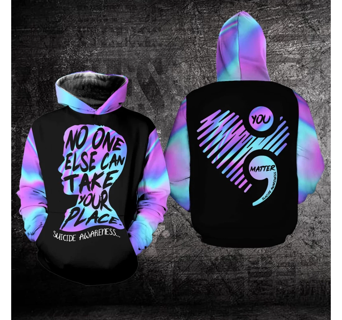 Personalized No One Else Can Take Your Place Suicide Prevention - 3D Printed Pullover Hoodie