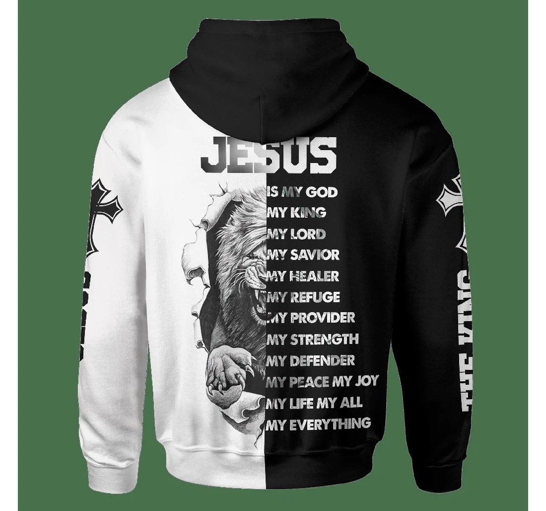 Personalized Jesus Lion Tattoo Child Of God Christian - 3D Printed Pullover Hoodie