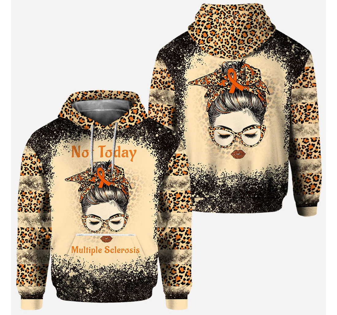 Personalized Not Today Multiple Sclerosis Awareness - 3D Printed Pullover Hoodie