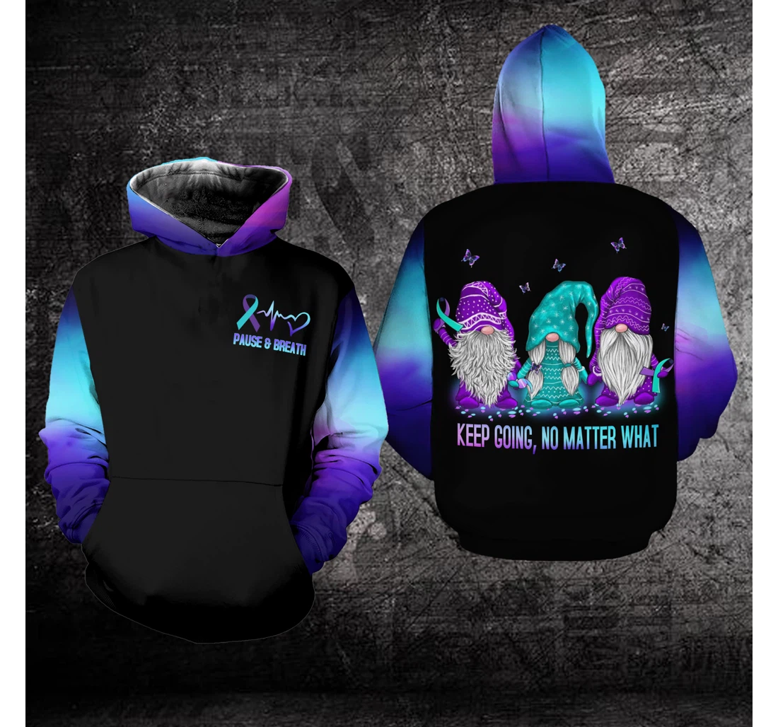 Personalized Keep Going No Matter What Suicide Prevention - 3D Printed Pullover Hoodie