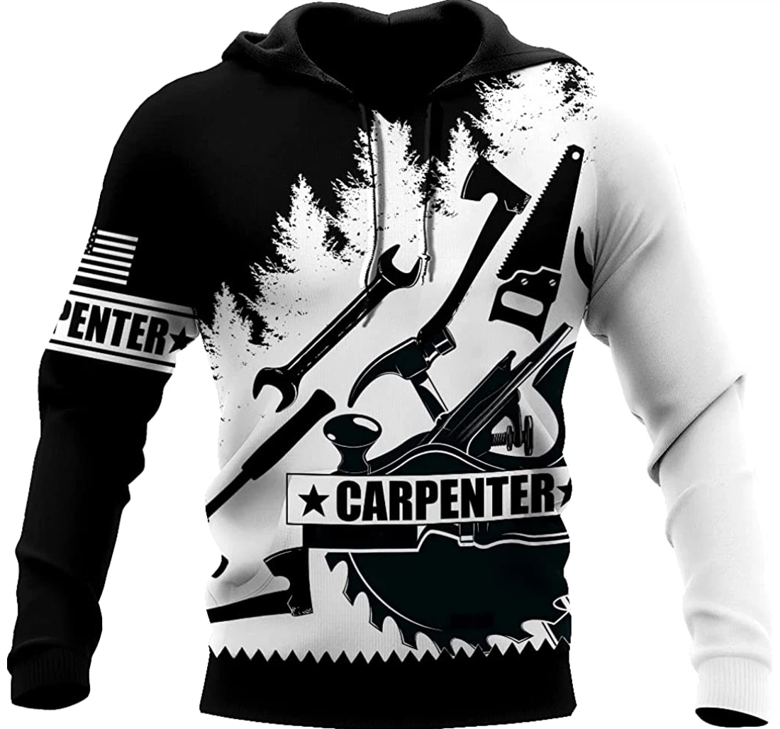 Personalized Carpenter White Birthday Christmas Haqjb - 3D Printed Pullover Hoodie