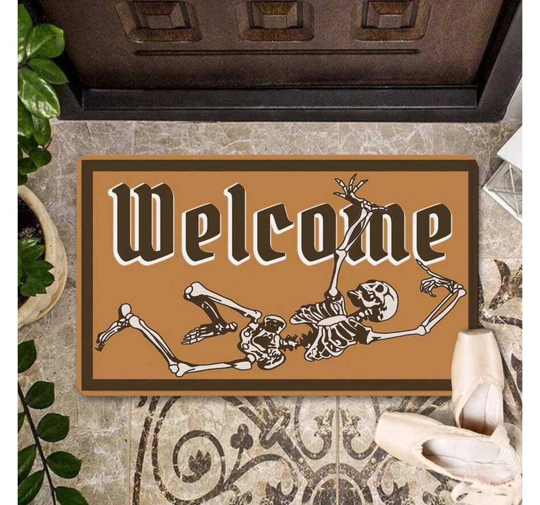 Funny Welcome Trending Skeleton Anti-Slip, Water-Absorbent Doormat