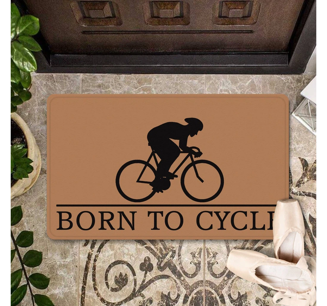 Born To Cycle Sport Cycle Lovers Anti-Slip, Water-Absorbent Doormat