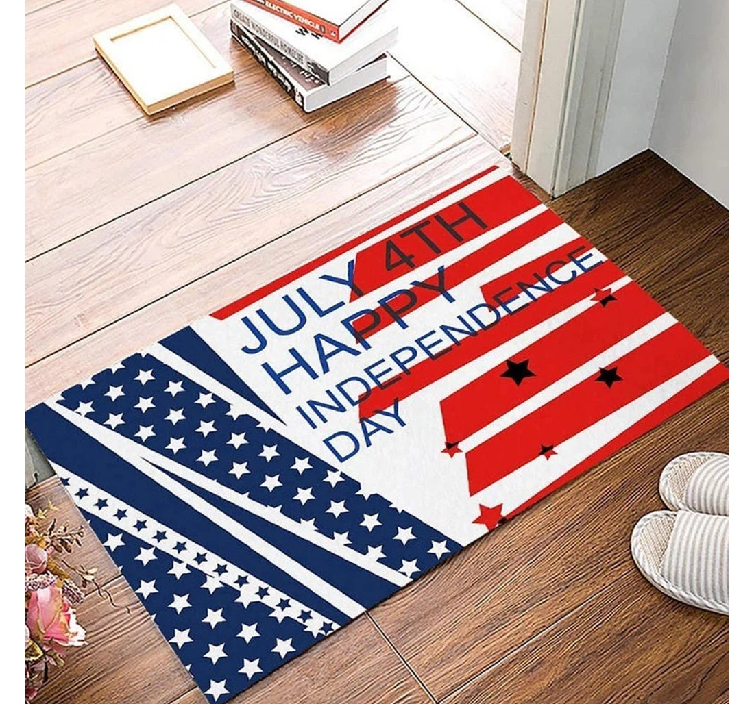 July 4th Independence Day Fourth Of July Happy National Day Anti-Slip, Water-Absorbent Doormat