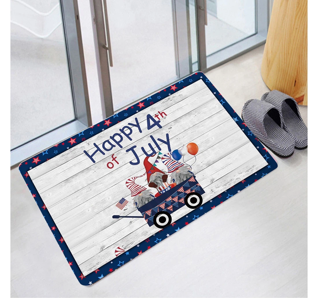 Independence Day Welcome Gnomes American Anti-Slip, Water-Absorbent Doormat