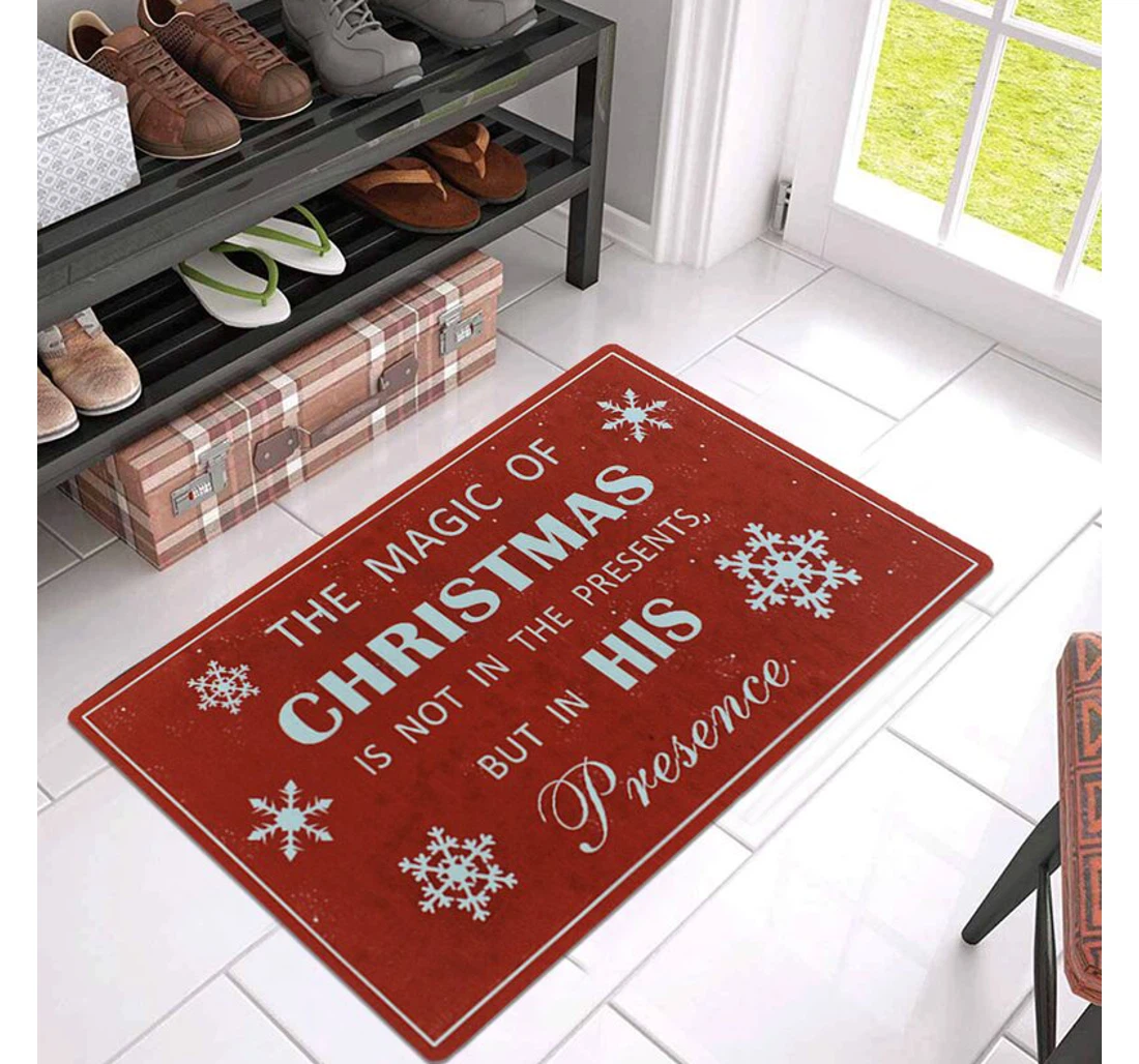The Magic Of Christmas Funny Christmas Family Anti-Slip, Water-Absorbent Doormat