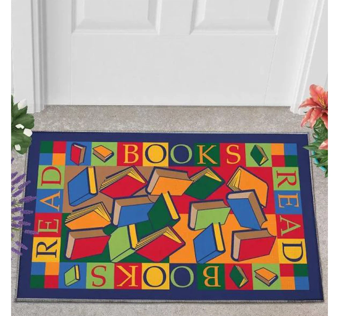 Read Books Book Lovers Family Anti-Slip, Water-Absorbent Doormat
