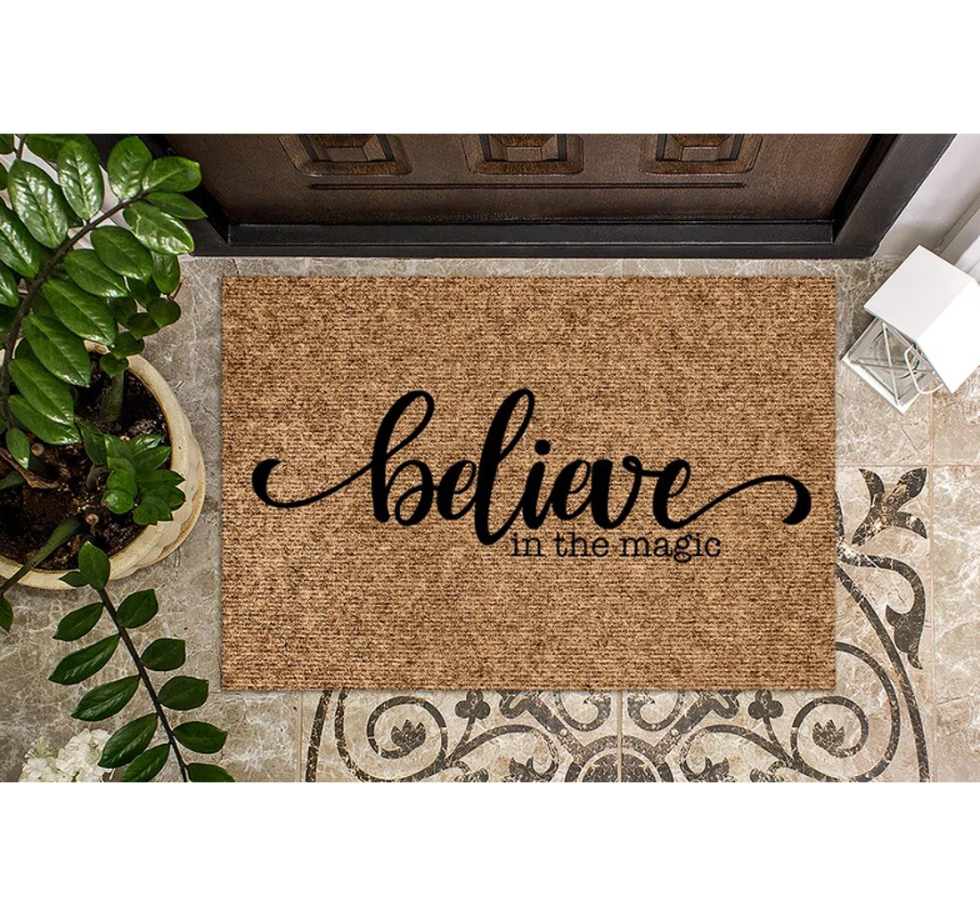 Believe In The Magic Christmas Christmas Anti-Slip, Water-Absorbent Doormat