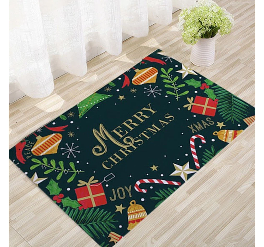 Joy Merry Christmas Santa Christmas Anti-Slip, Water-Absorbent Doormat