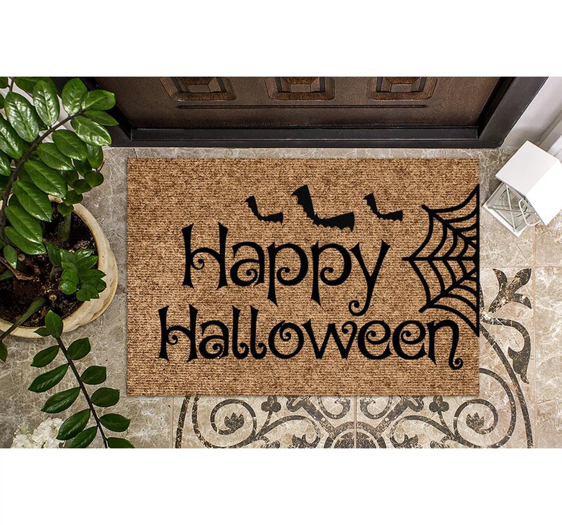 Happy Halloween Funny Halloween Anti-Slip, Water-Absorbent Doormat