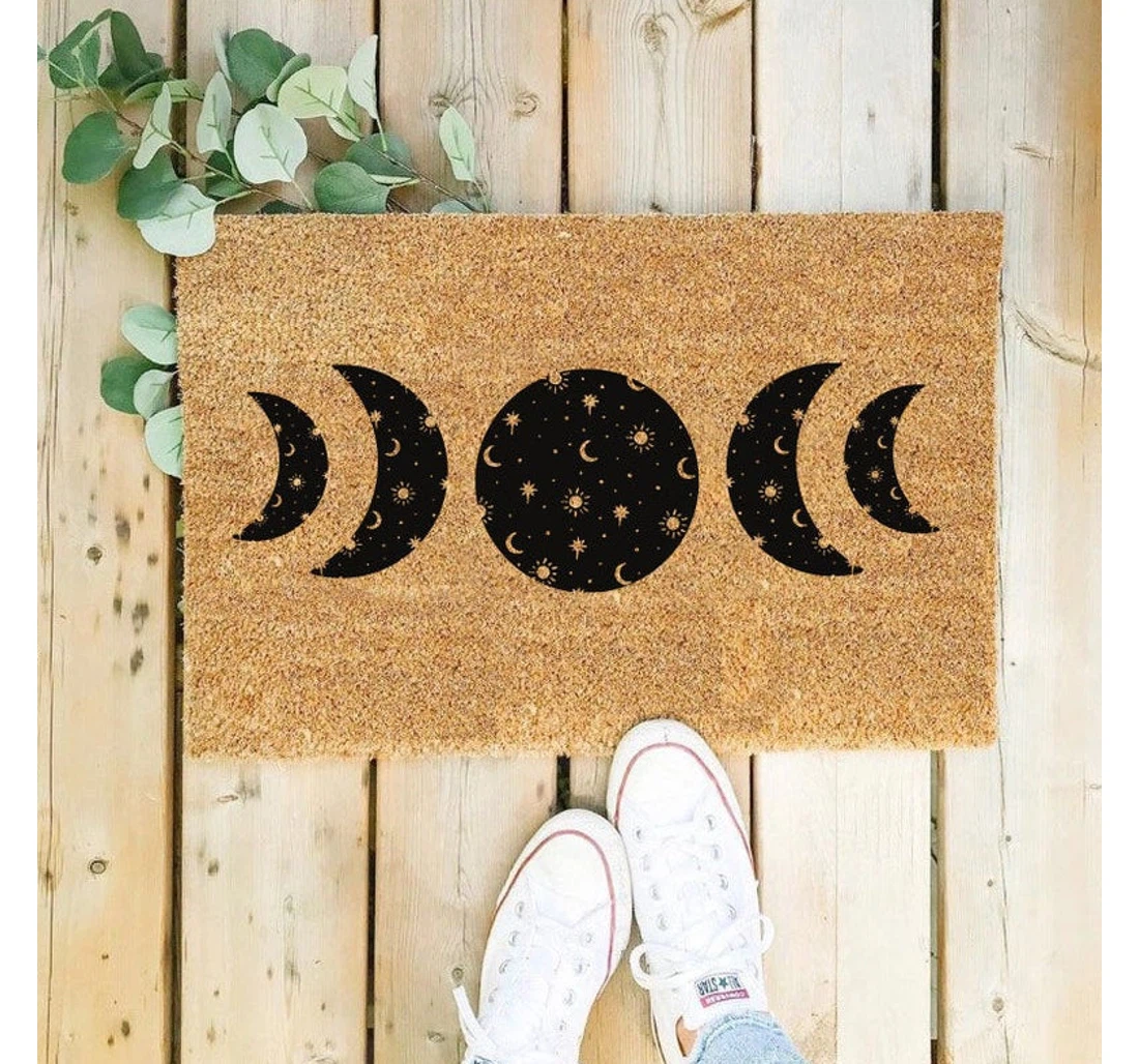 Moon Phases Zodiac Zodiac Sign Birthday Welcome Anti-Slip, Water-Absorbent Doormat