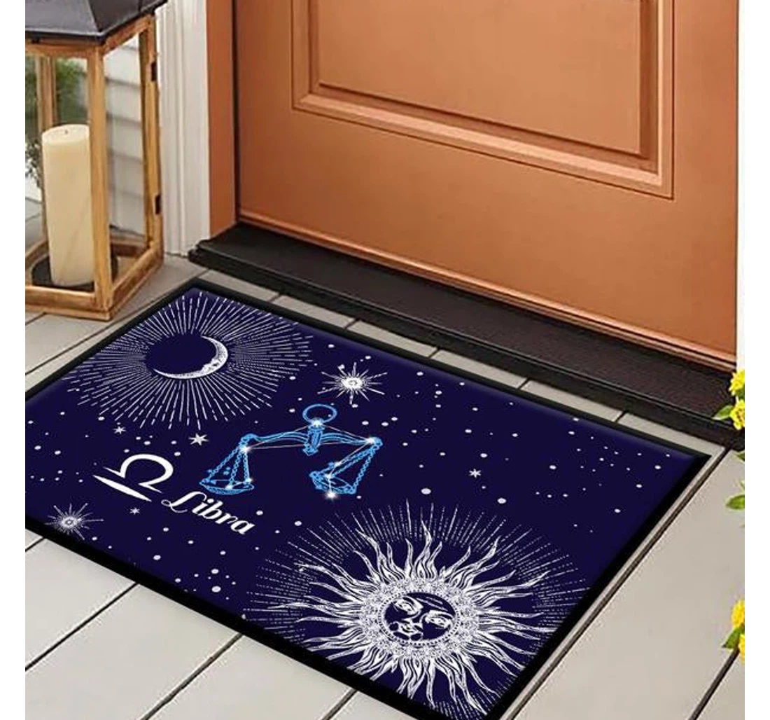 Zodiac Libra Zodiac Sign Birthday Welcome Anti-Slip, Water-Absorbent Doormat