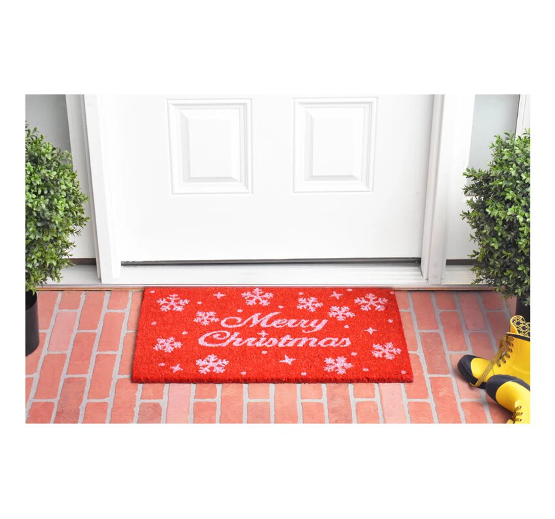 Merry Christmas Stars Snow Funny Christmas Family Anti-Slip, Water-Absorbent Doormat
