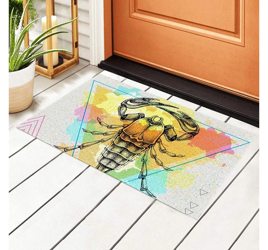 Scorpion Zodiac Zodiac Sign Birthday Welcome Anti-Slip, Water-Absorbent Doormat