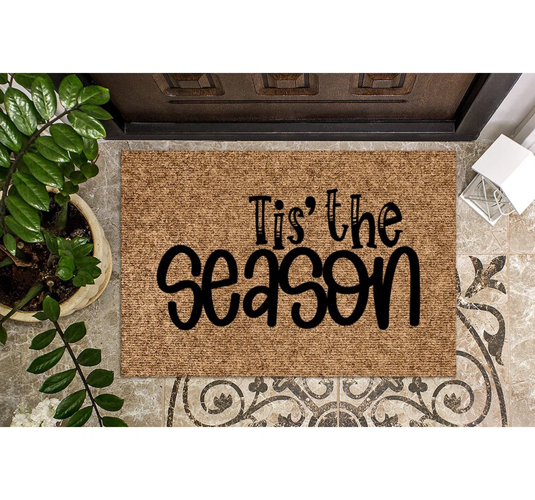 Tis The Season Christmas Christmas Anti-Slip, Water-Absorbent Doormat