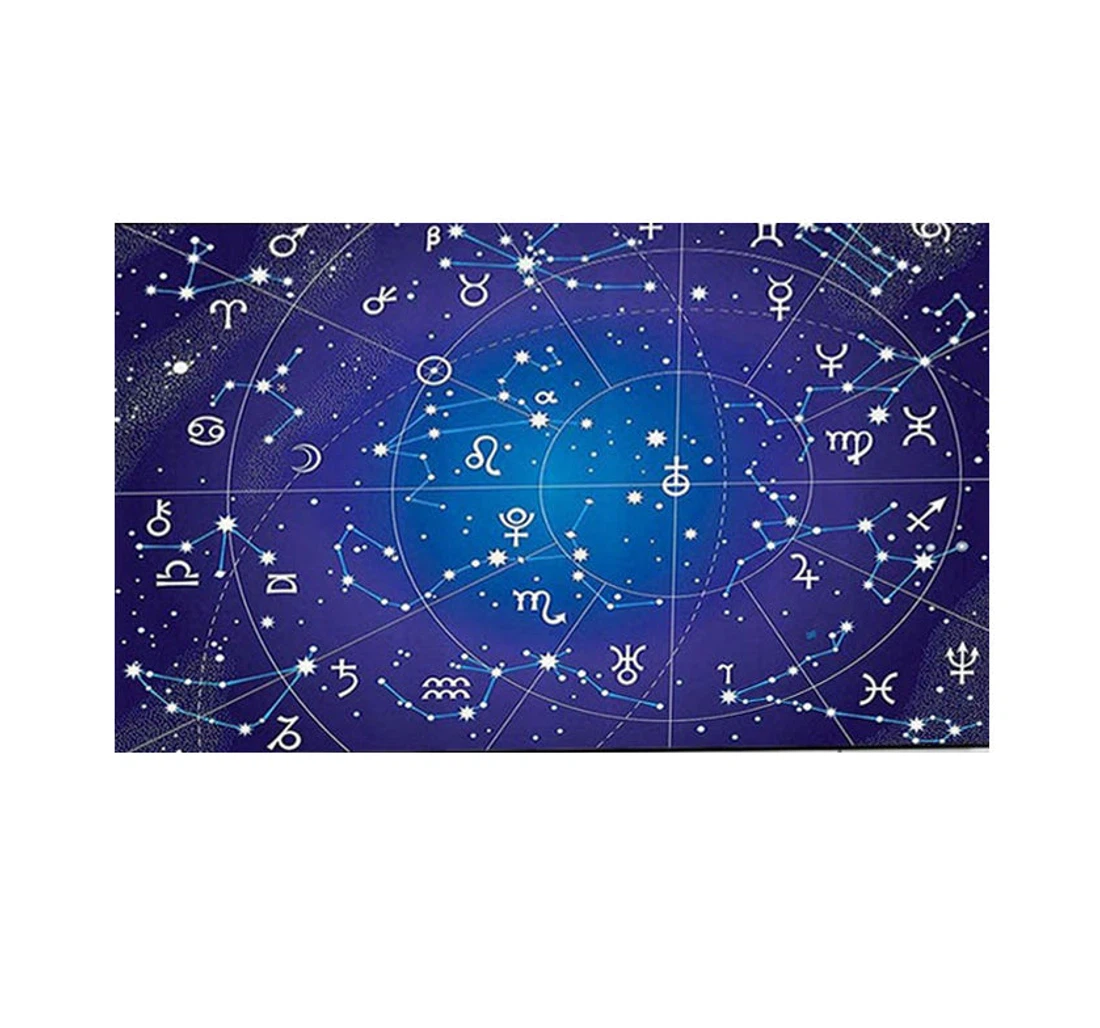 Constellation Of Zodiac And Planets Sign Zodiac Birthday Anti-Slip, Water-Absorbent Doormat
