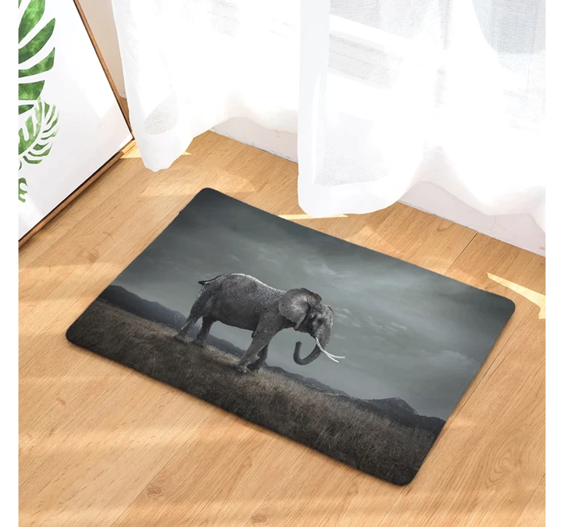 Elephant Welcome Funny For Friend For Family Birthday Anti-Slip, Water-Absorbent Doormat