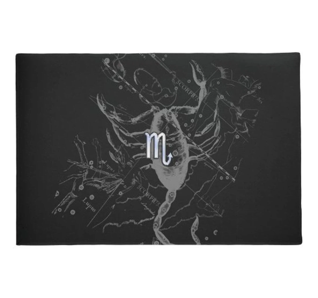 Like Scorpio White Zodiac Zodiac Sign Birthday Welcome Anti-Slip, Water-Absorbent Doormat