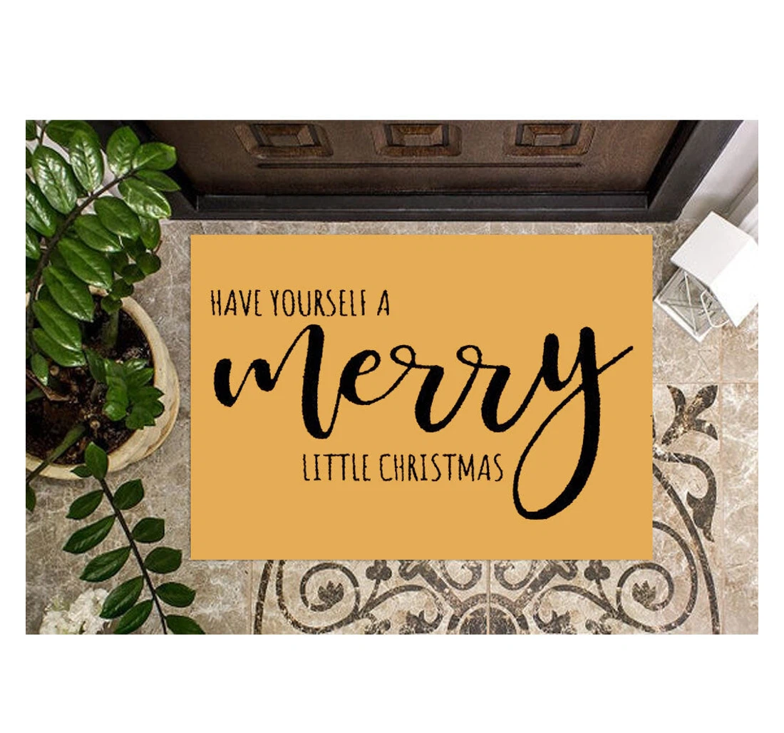 Christmas Welcome Holiday Merry Christmas Welcome Anti-Slip, Water-Absorbent Doormat