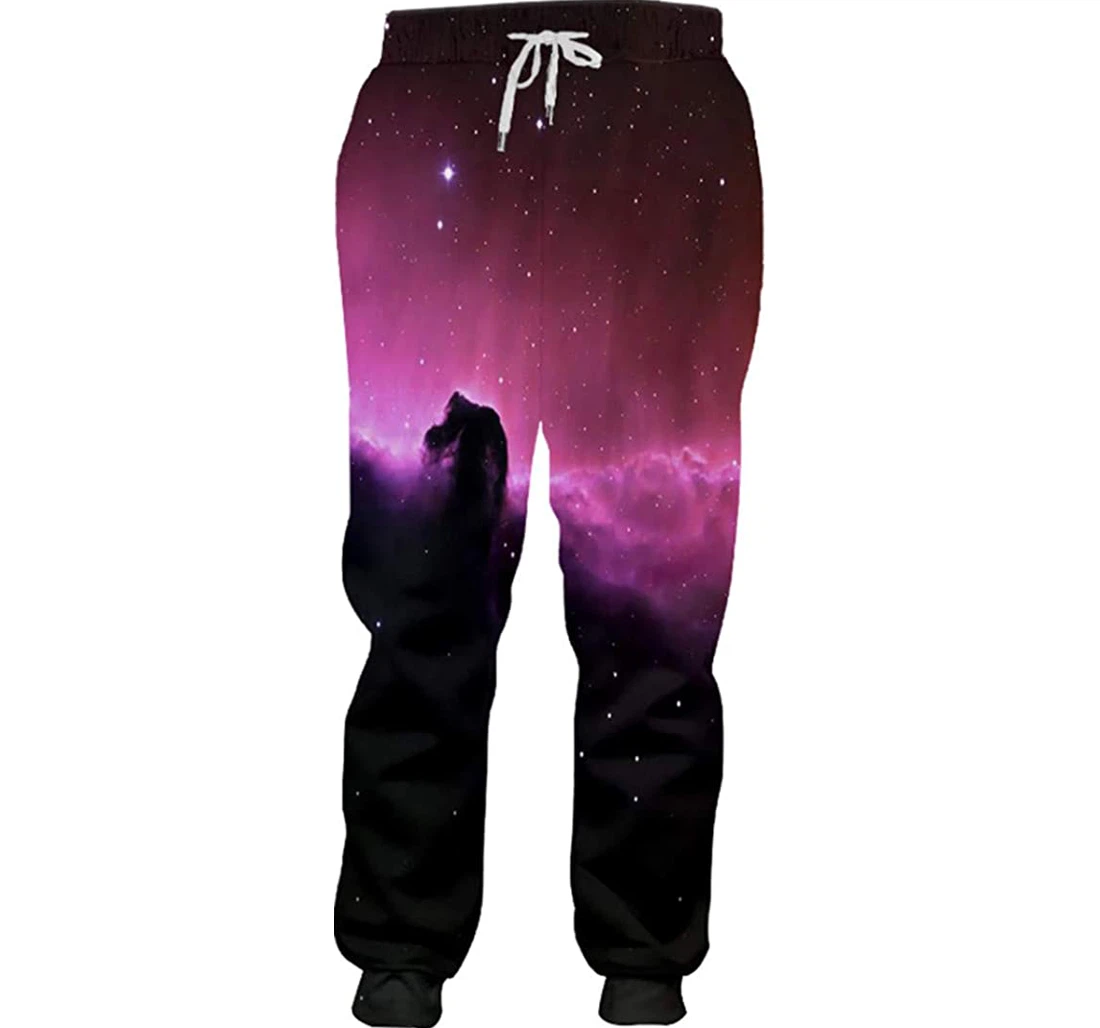 Personalized Casual Full Length Harajuku Space Harem Sweatpants, Joggers Pants With Drawstring For Men, Women