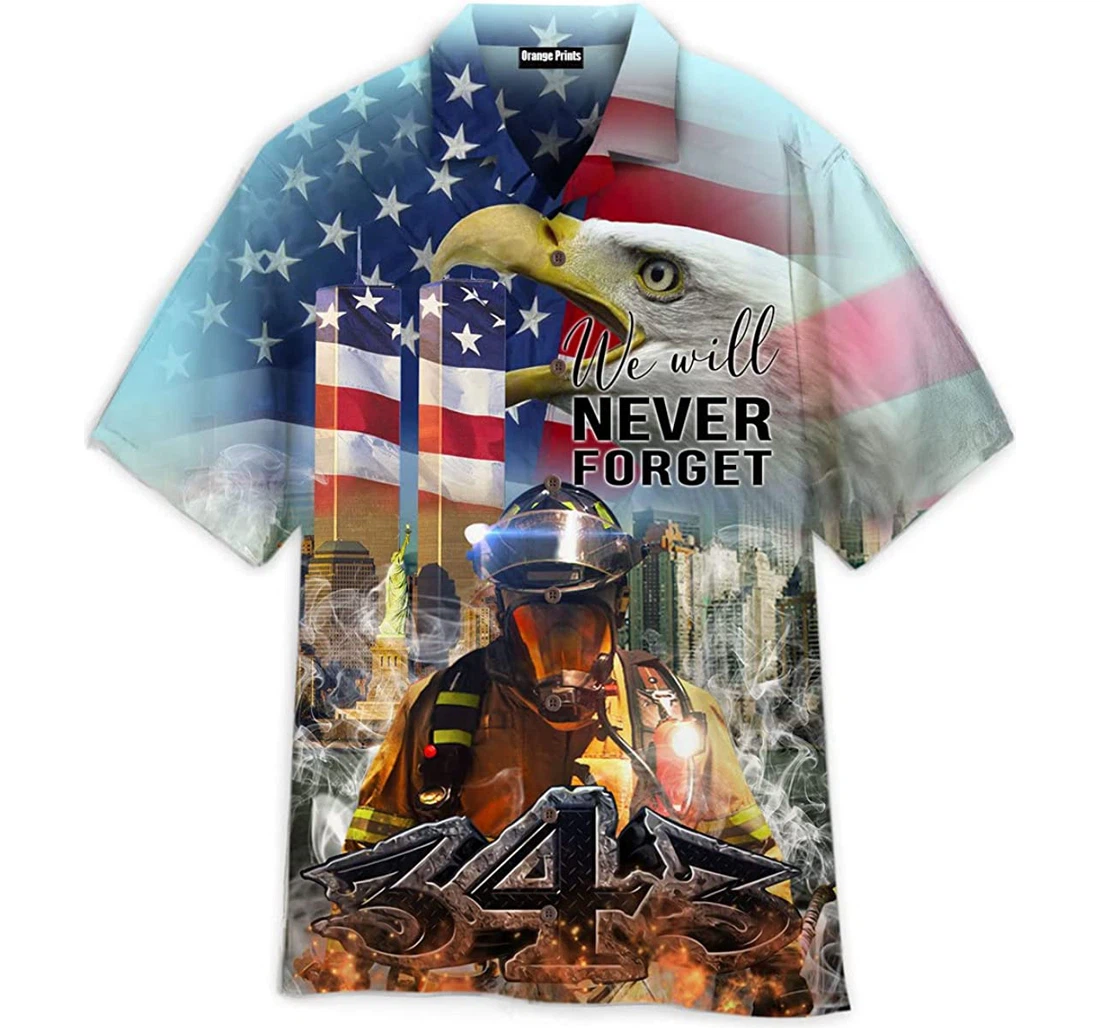 Personalized 9 We Will Never Forget Patriot Day Patriot Party Sept Sept Th Anniversary T Hawaiian Shirt, Button Up Aloha Shirt For Men, Women