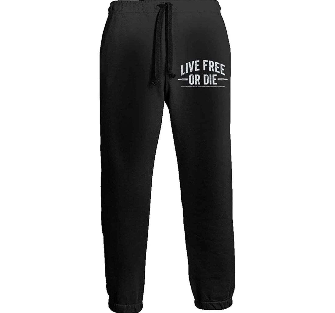 Personalized Live Free Or Die Sweatpants, Joggers Pants With Drawstring For Men, Women