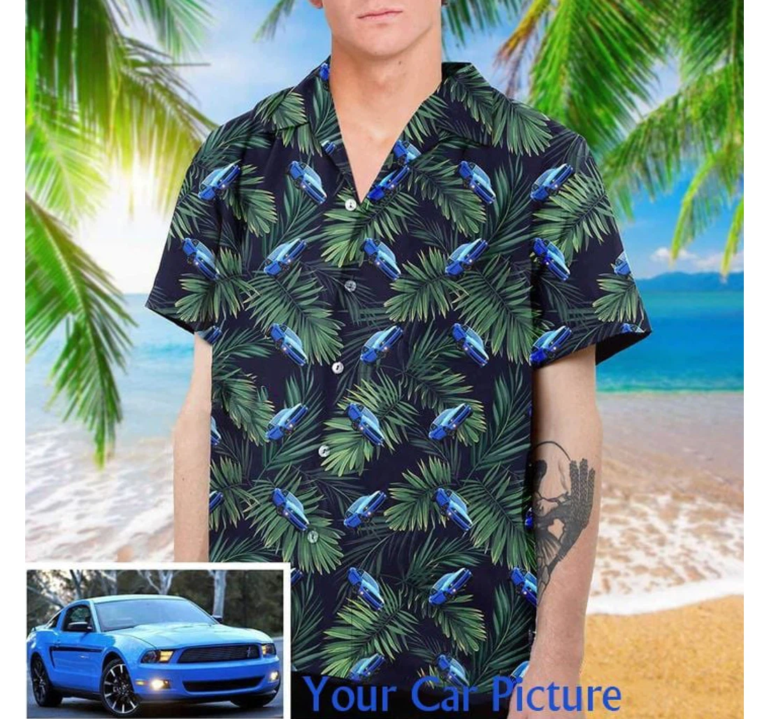 Personalized Custom Car Collection With Your Car Photo Hawaiian Shirt, Button Up Aloha Shirt For Men, Women