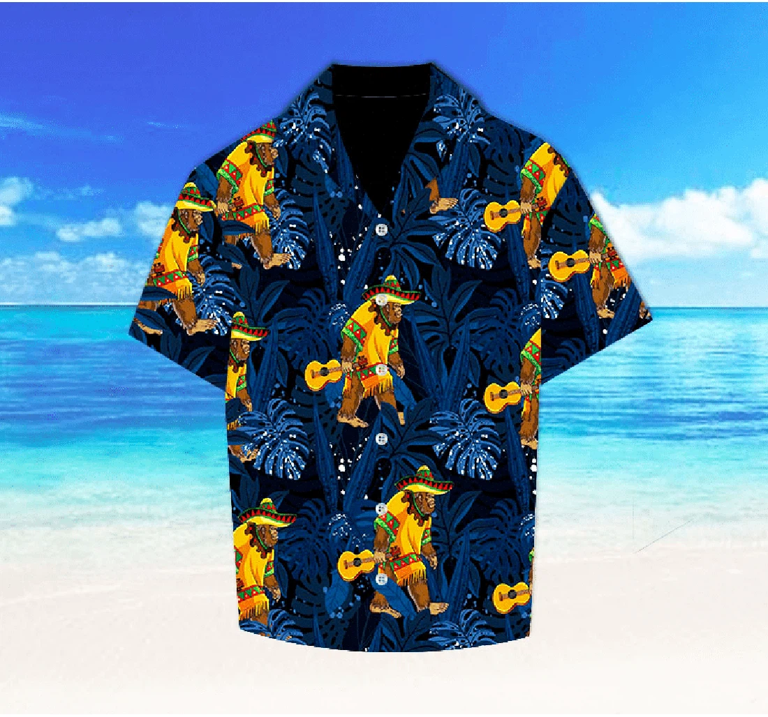 Personalized Squatcho Bigfoot Sasquatch Mexican Hawaiian Shirt, Button Up Aloha Shirt For Men, Women