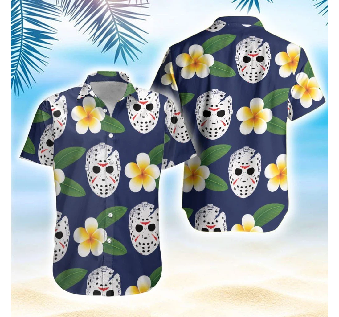 Personalized Jackson Voorhees Horror Halloween Pan Hawaiian Shirt, Button Up Aloha Shirt For Men, Women