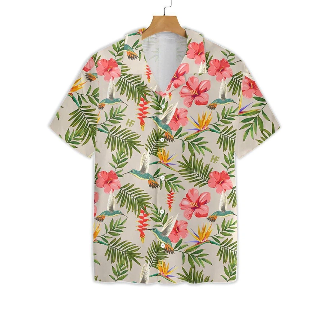 Personalized Hummingbird Hawaiian Shirt, Button Up Aloha Shirt For Men, Women