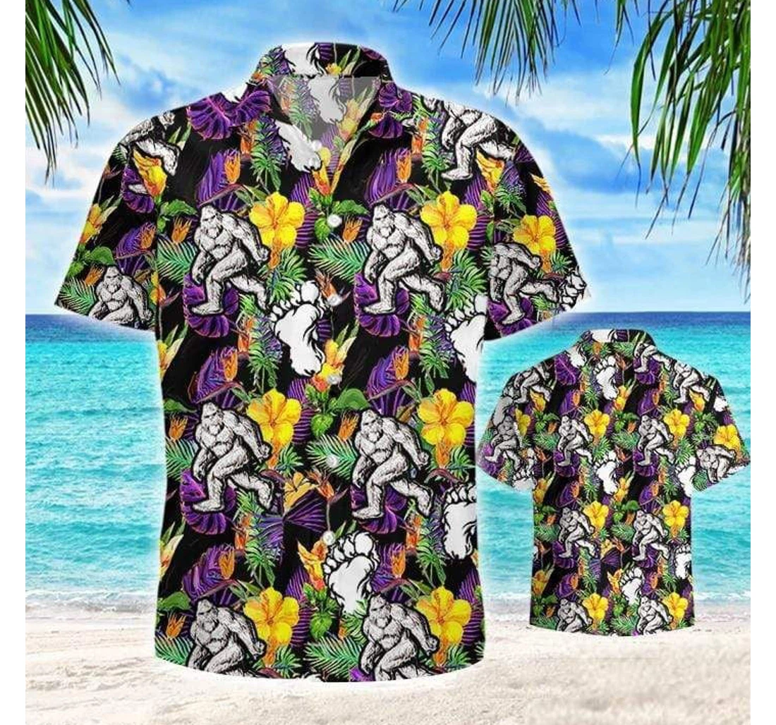 Personalized So Cool Bigfoot Hawaiian Shirt, Button Up Aloha Shirt For Men, Women