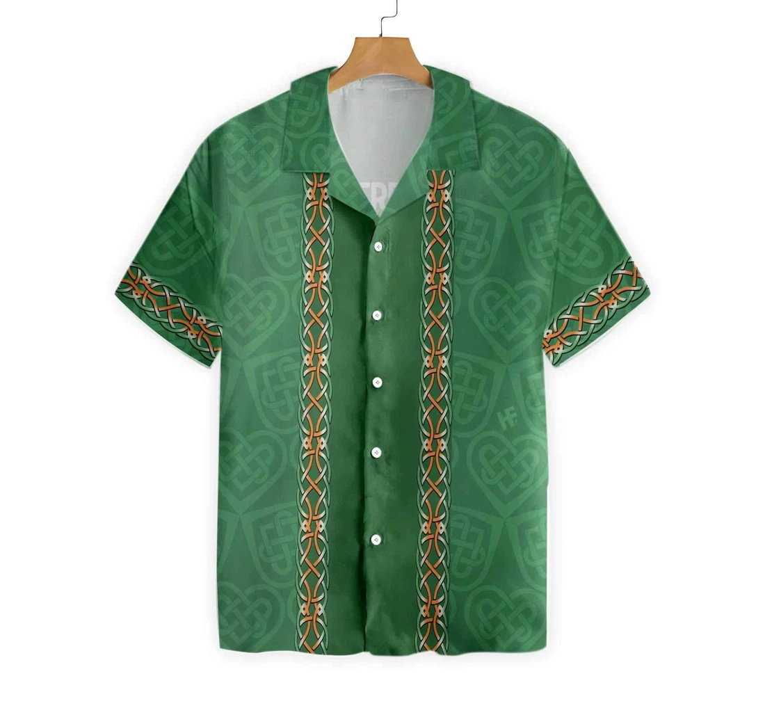Personalized There’s A Little Bit Of Irish In Me Ireland Hawaiian Shirt, Button Up Aloha Shirt For Men, Women